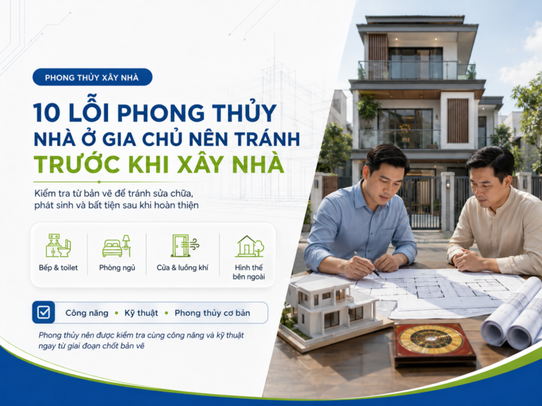 10 lỗi phong thuỷ nhà ở