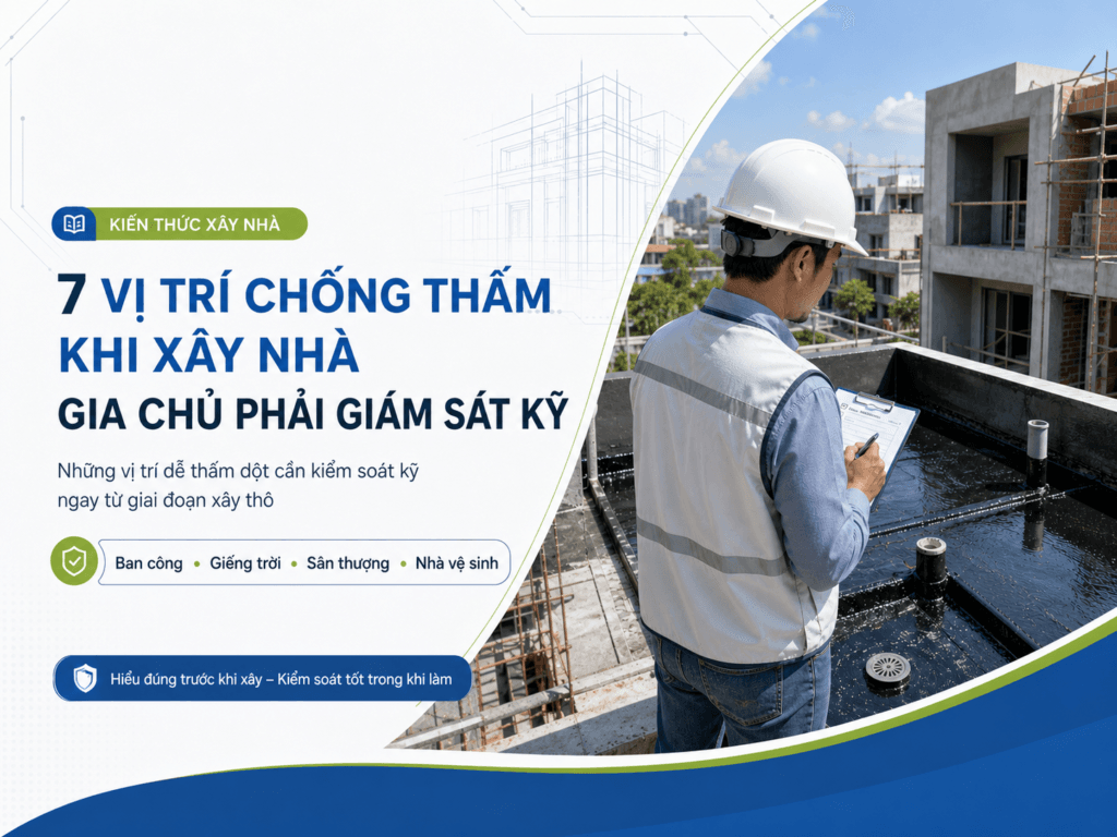 7 vị trí chống thấm